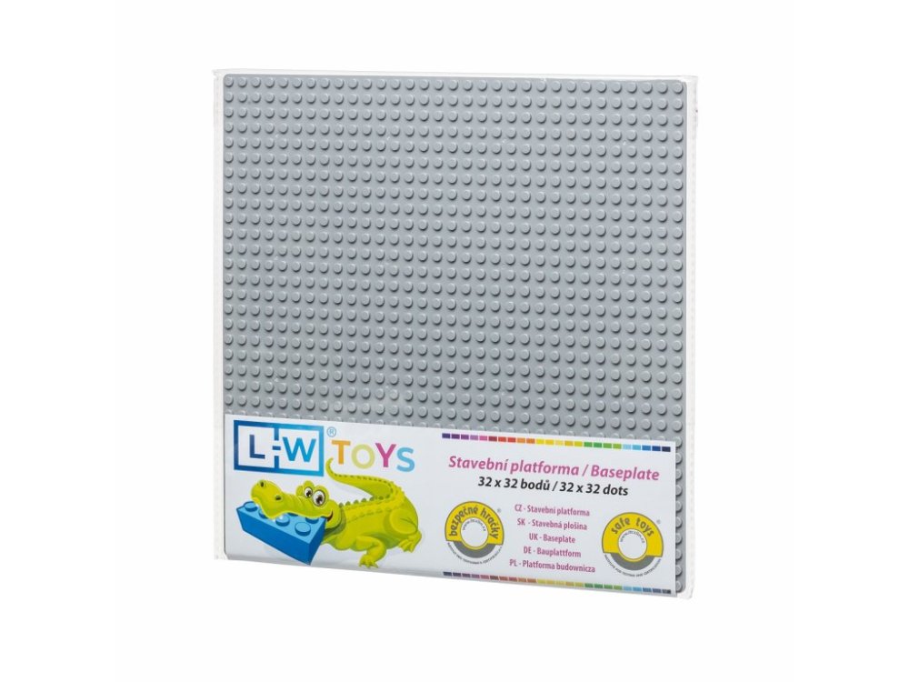 L-W Toys Építőlap 32x32 világosszürke