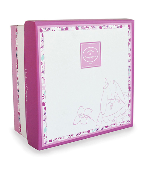 Coffret cadeau Doudou - Ensemble de chaussons avec hochets lapin 6-12 mois – Image 3