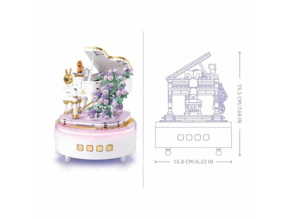 Sluban Pleyerid M38-P8013 Játékszekrény Zongora Szerelem szonáta - Image 3