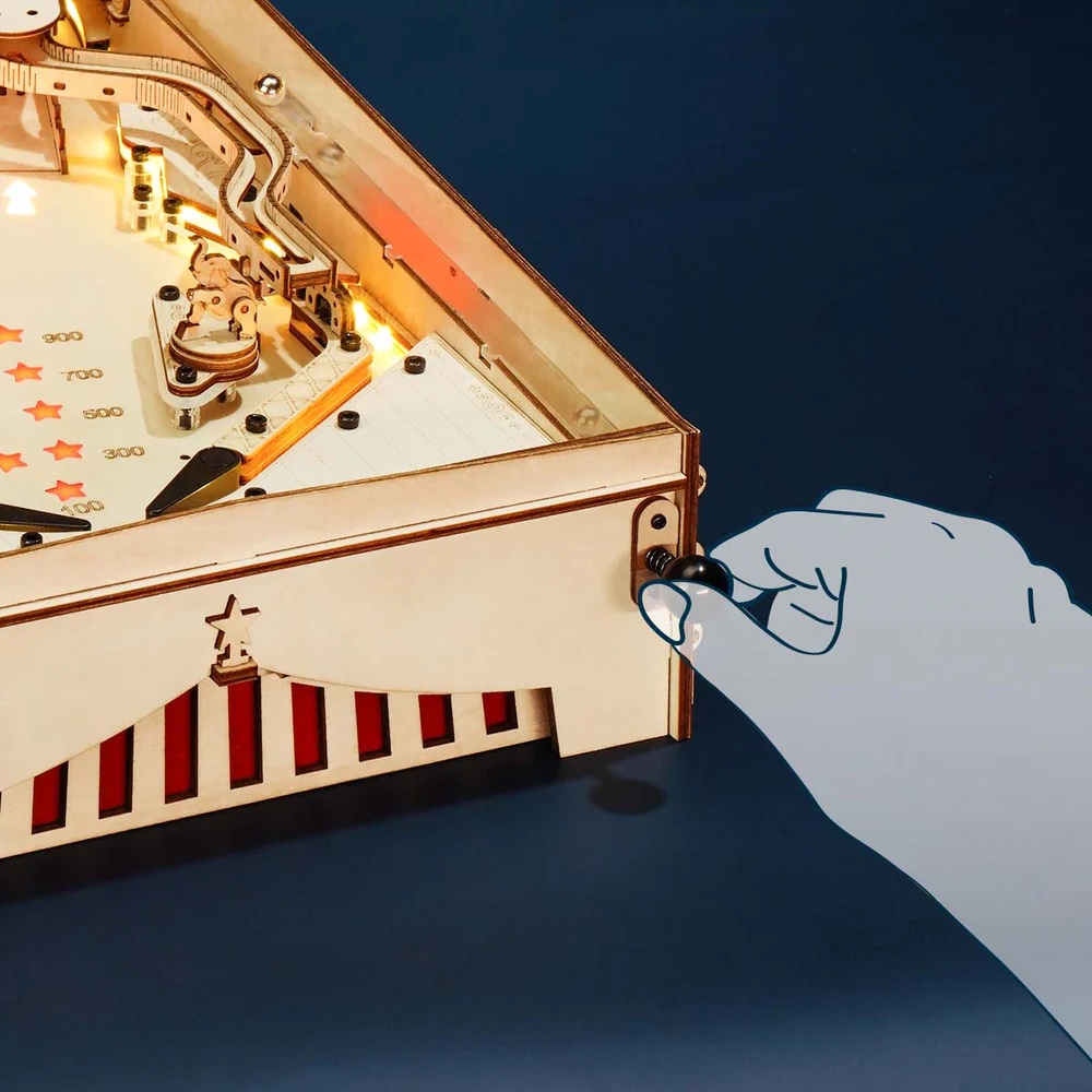 RoboTime 3D dřevěná mechanická skládačka Pinball (obrázek 8)