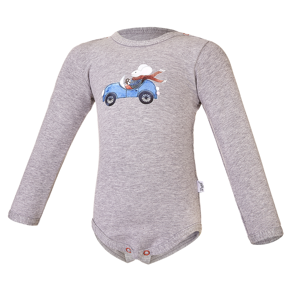 Body smanicato con immagine DR Outlast® - mélange grigio 62