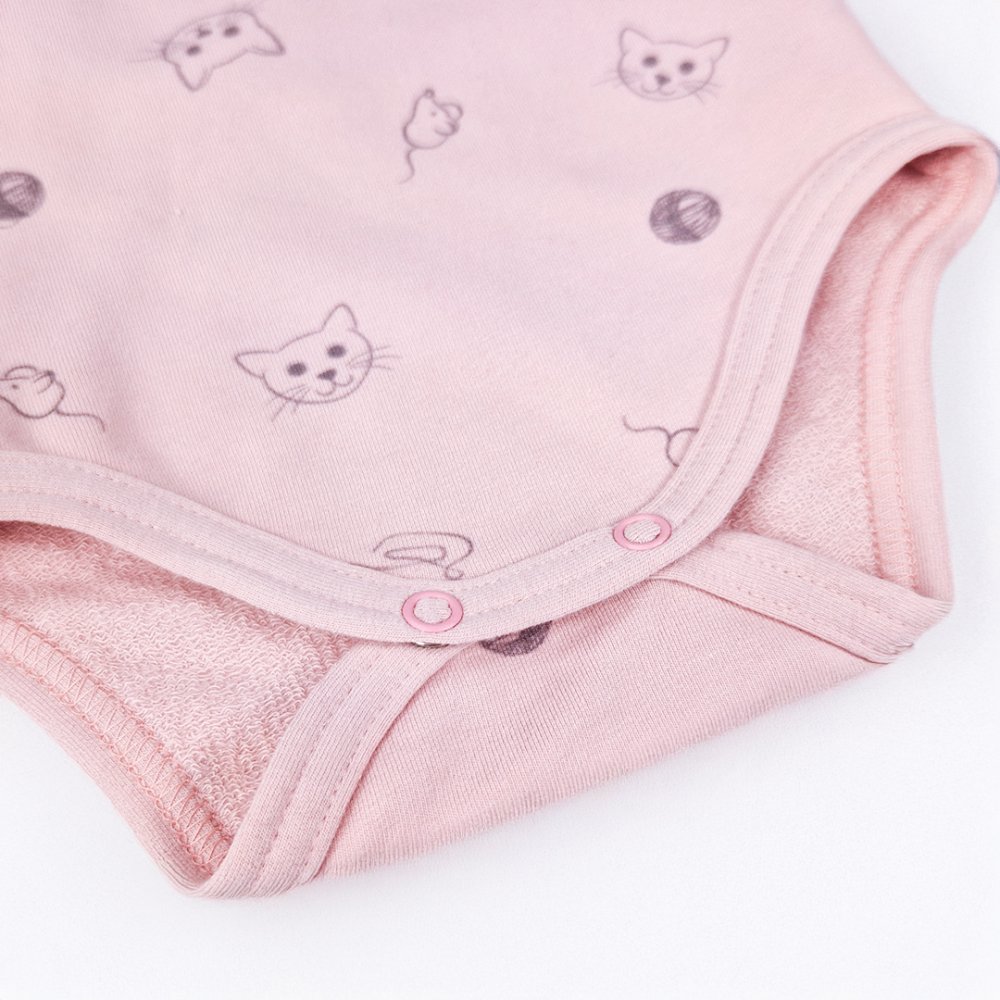 Body póló csúszda NYOMTATÁS Outlast® - világos antik rózsaszín cicák 74 - Image 2