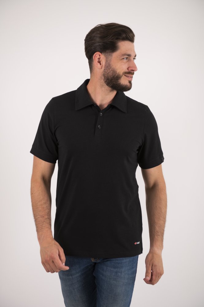 Herren Poloshirt KR dünn Outlast® - Schwarz S – Bild 5