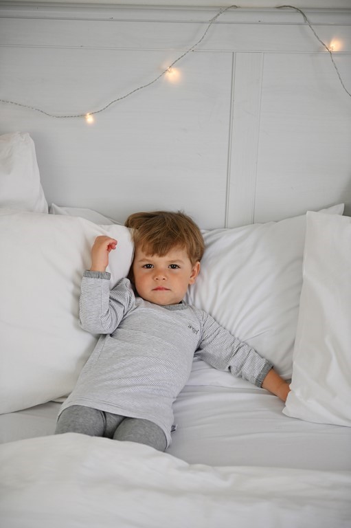 Pyjama DR Outlast® - rayure chiné gris-blanc/chiné gris 122 – Image 4