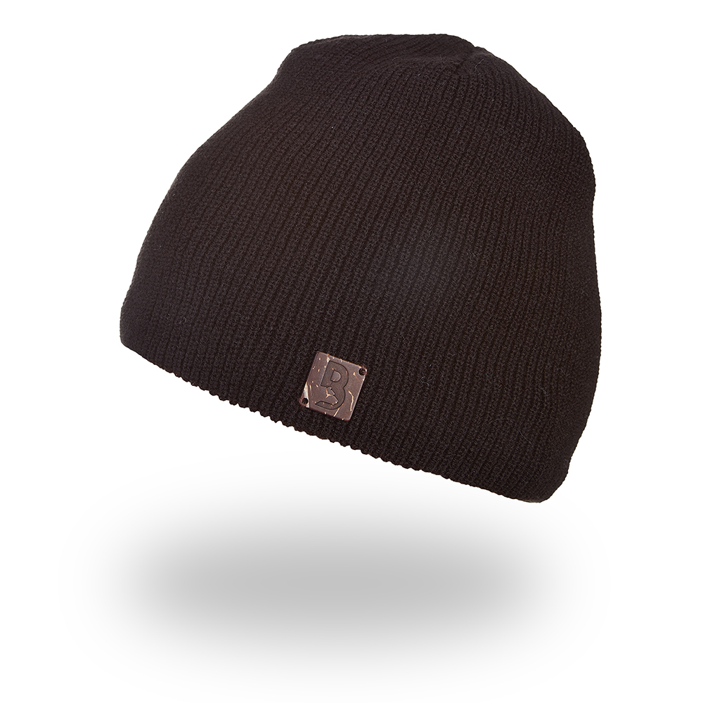 Mütze gestrickt UNI Outlast ® - Schwarz 5 | 49-53 cm