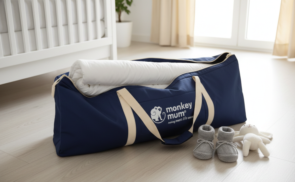 Velký cestovní vak Monkey Mum® na zábrany na postel