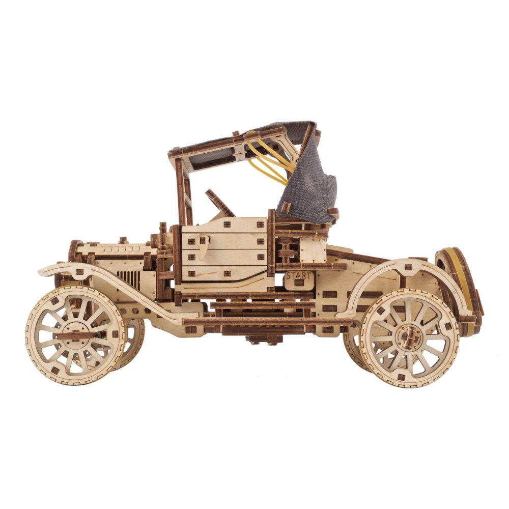 Ugears 3D dřevěné mechanické puzzle Historický automobil UGR-T (obrázek 8)