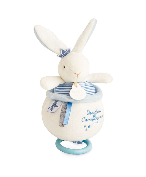 Doudou Dárková sada - Plyšový králíček námořník hrající melodii 14 cm (obrázek 5)