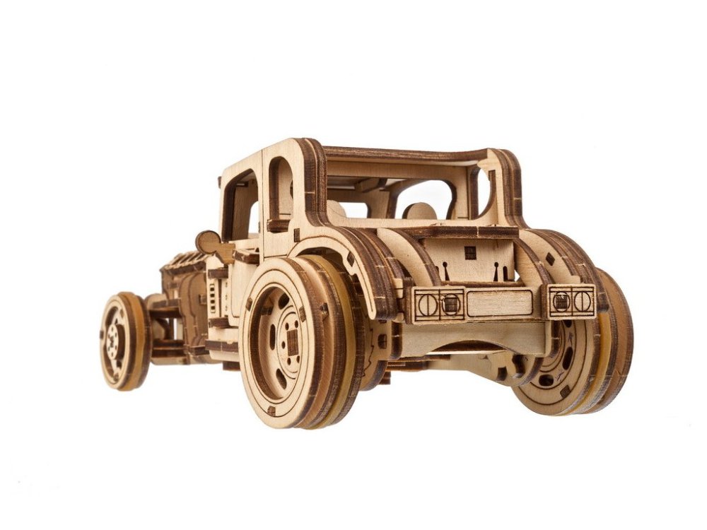 Ugears 3D dřevěné mechanické puzzle The Hot Rod Furious (obrázek 9)