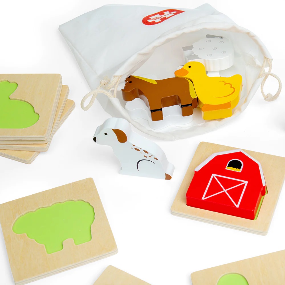 Bigjigs Toys Cestovní Hmatej a najdi farma (obrázek 5)