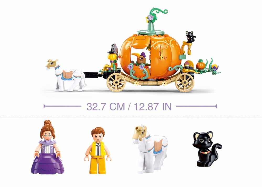 Sluban Girls Dream Pumpkin M38-B1176 Kouzelný dýňový kočár (obrázek 2)