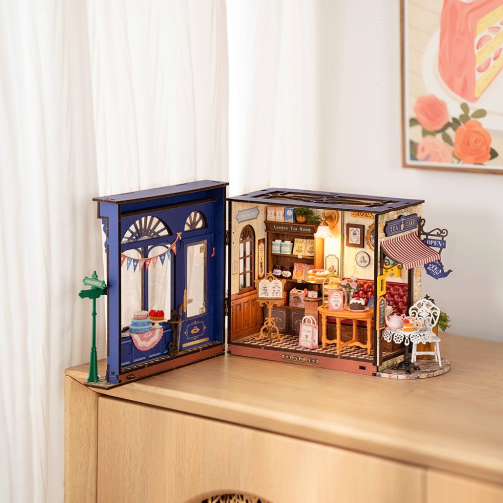 RoboTime 3D dřevěná skládačka Miniatura domečku Čajovna pro chvíle pohody (obrázek 11)