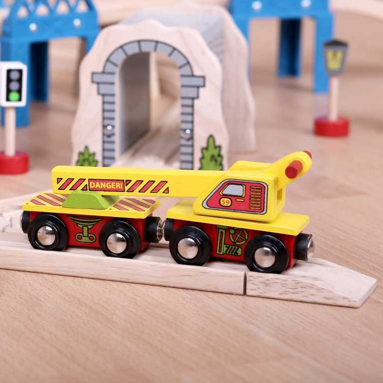 Bigjigs Rail Vagón s jeřábem (obrázek 3)