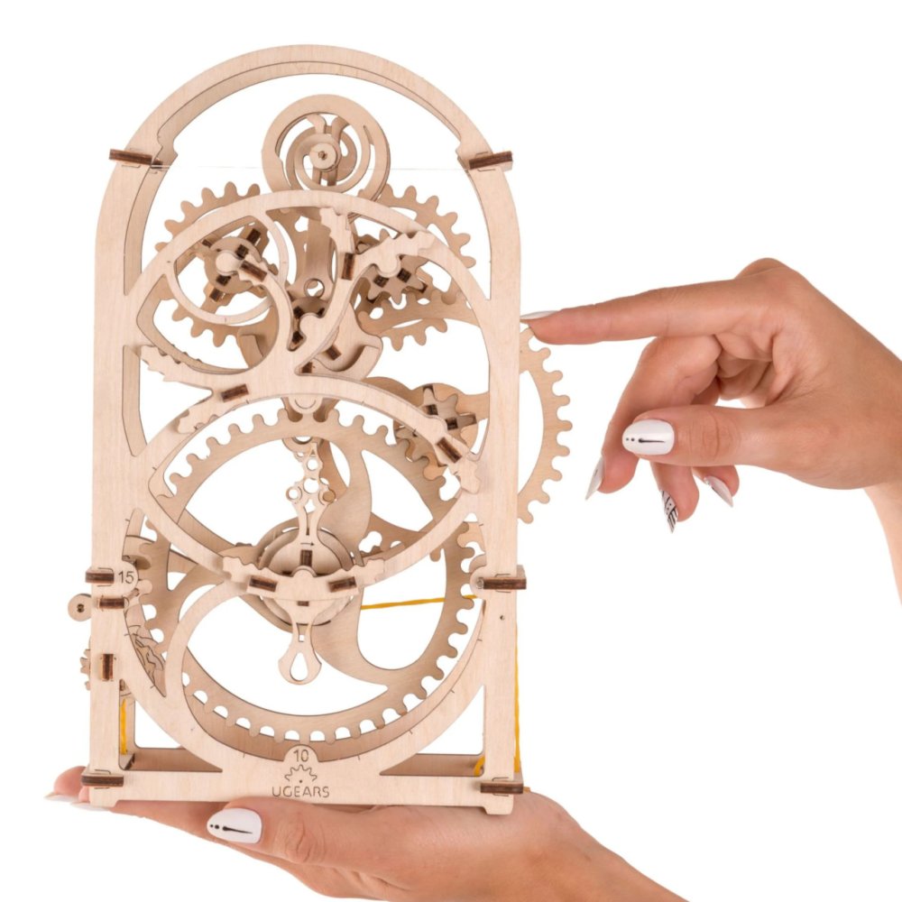 Ugears 3D dřevěné mechanické puzzle Hodinový strojek (obrázek 4)