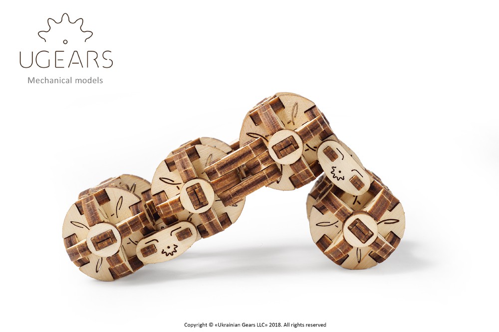 Ugears 3D dřevěné mechanické puzzle Kostka Flexi (obrázek 4)