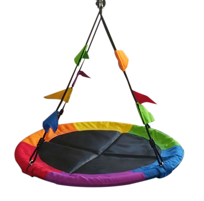 2Kids Toys Houpačka Čapí hnízdo s vlajkami barevné