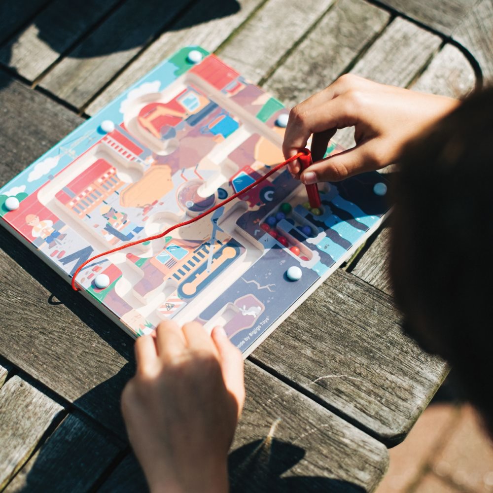 Bigjigs Toys Magnetické bludiště Staveniště (obrázek 4)