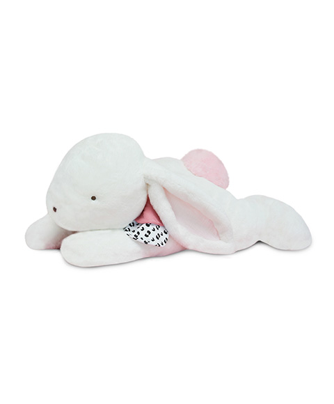 Doudou Plyšový králík s tmavě růžovou bambulkou 65 cm (obrázek 3)