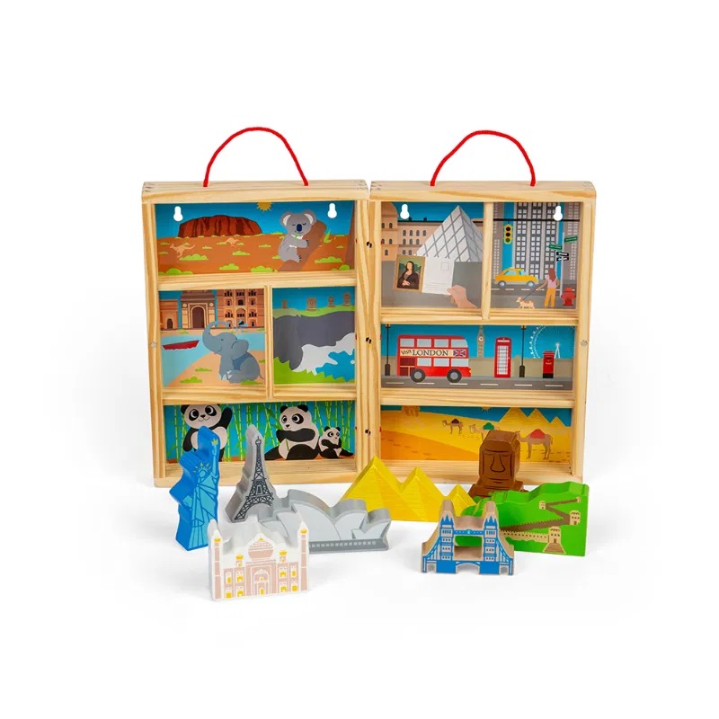 Bigjigs Toys Dřevěná cestovatelská hrací sada (obrázek 7)