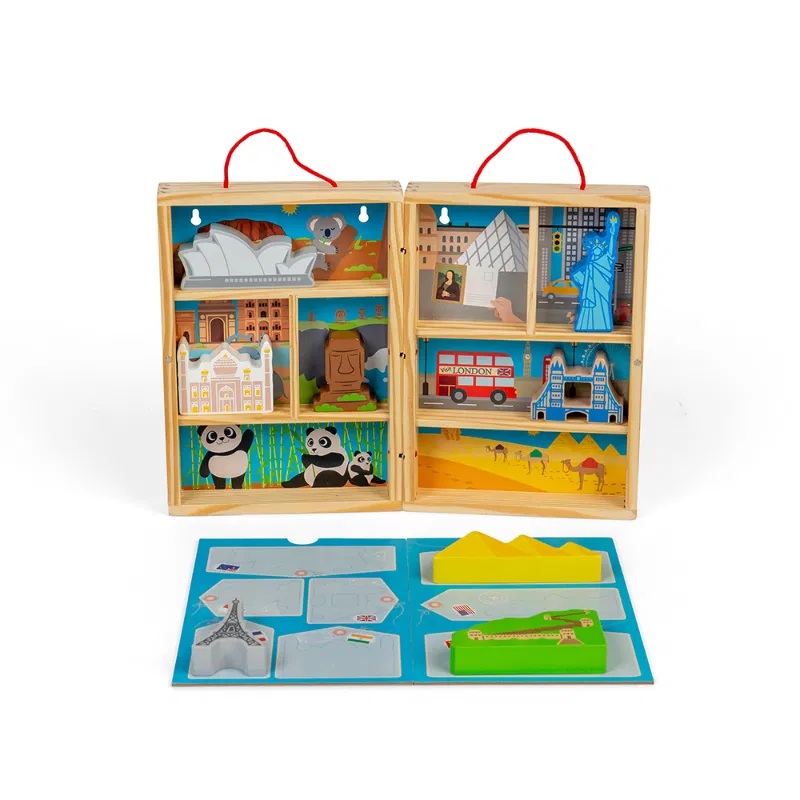 Bigjigs Toys Dřevěná cestovatelská hrací sada (obrázek 8)