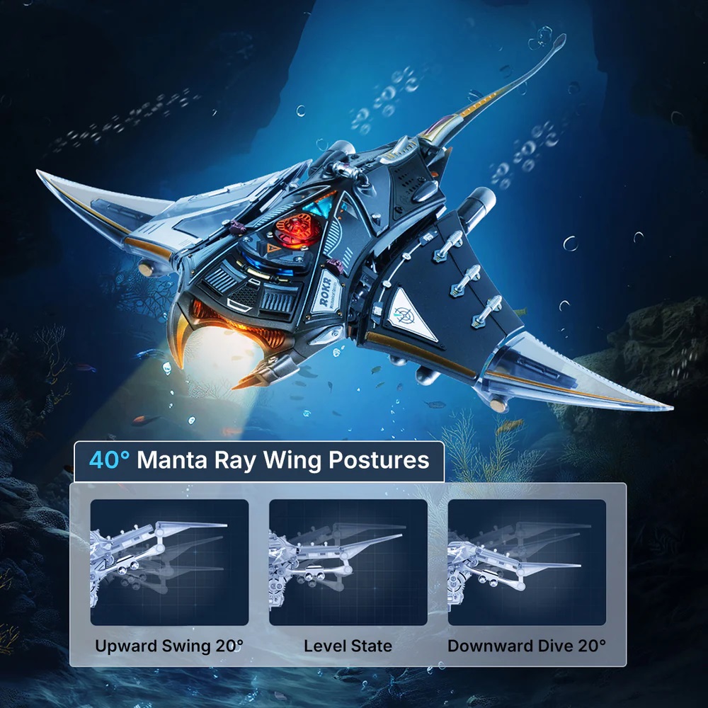 RoboTime 3D mechanická skládačka Manta Ray (obrázek 8)