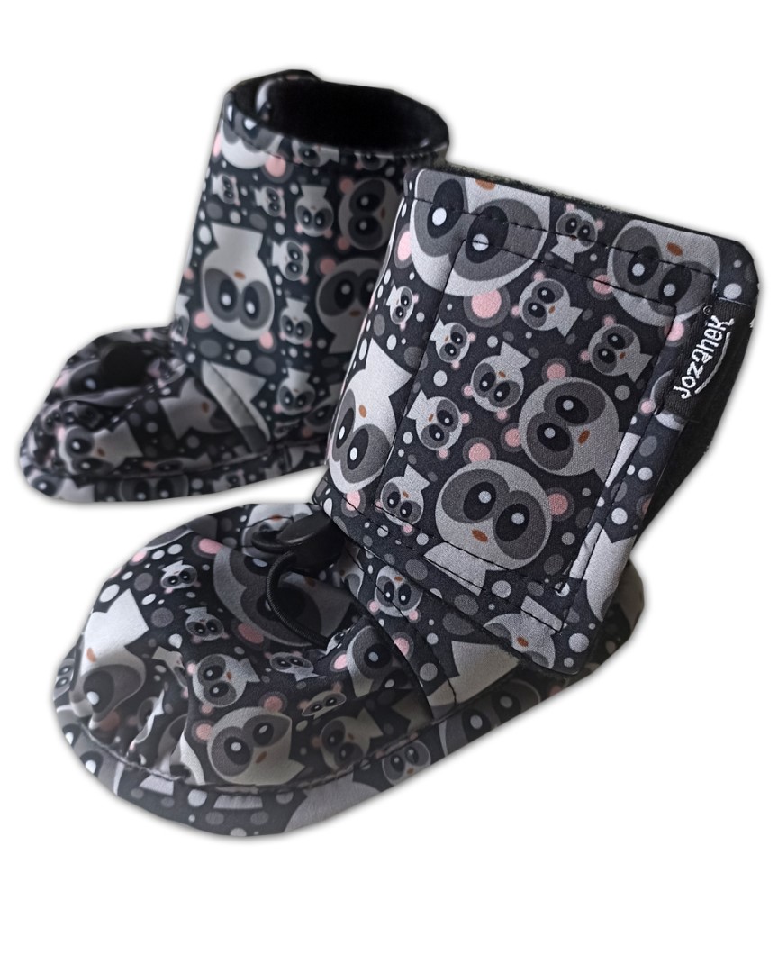 Softshell Insulated Winter Baby Booties - Pandas 18 - 24 Months,Softshell Insulated Winter Baby Booties - Pandas 18 - 24 Months