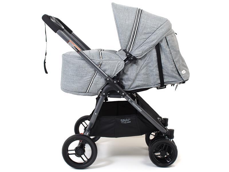 VALCO BABY Snap Ultra Duo Tvillingvagn Skräddarsydd Grå Marle + PETITE&MARS Fusak Jibot