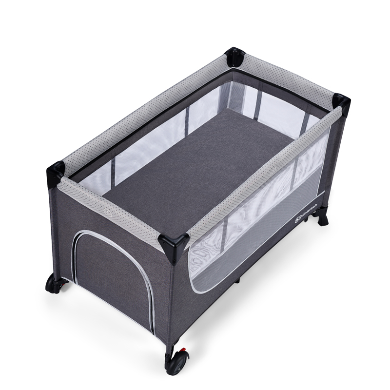 KINDERKRAFT SELECT Lettino Da Viaggio Leody Grey, Premium