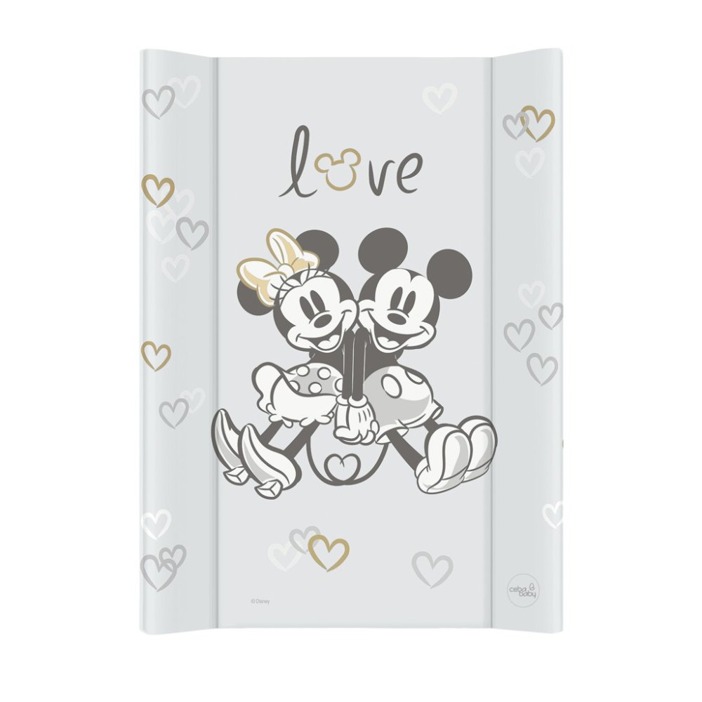 CEBA pelenkázó alátét tömör deszkával COMFORT (50x70) Disney Minnie & Mickey Gray