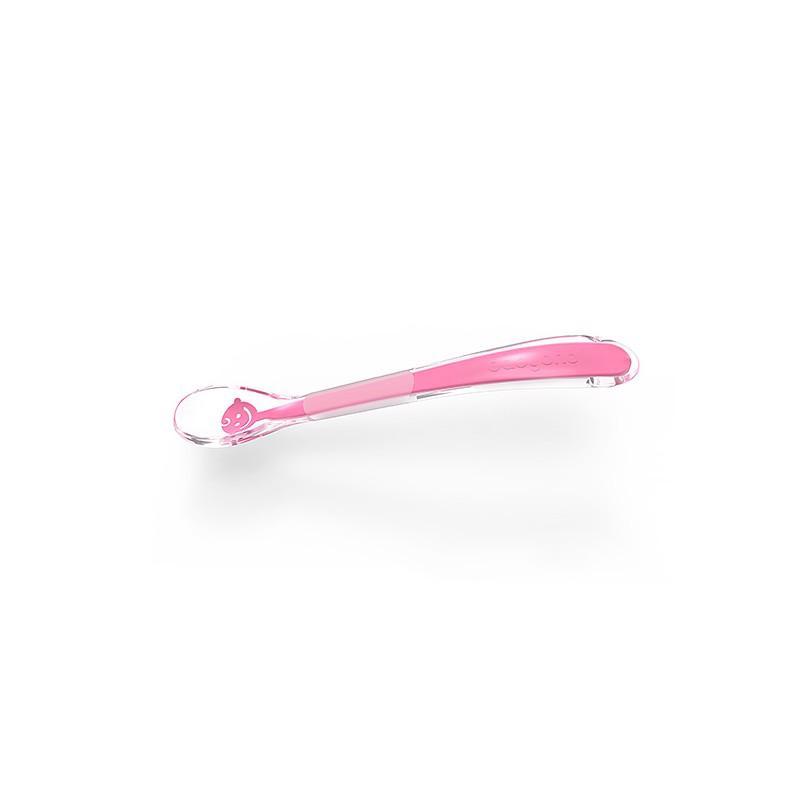 BABYONO Cucchiaio In Silicone Smile Rosa 6m+