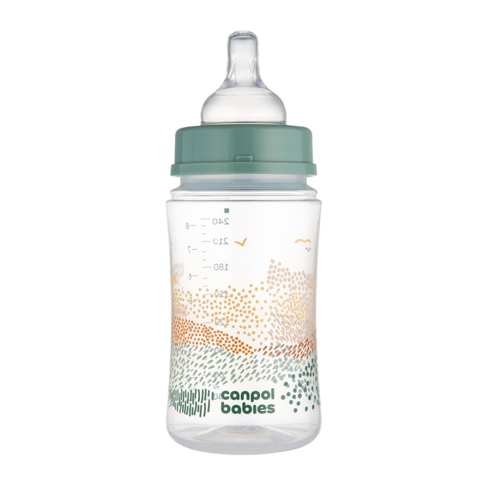 CANPOL BABIES Anti-Kolik-Flasche EasyStart Mountains 240 Ml Grün