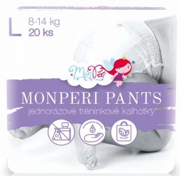 MONPERI PANTS Einwegwindelhöschen L (8-14 Kg) 20 Stk