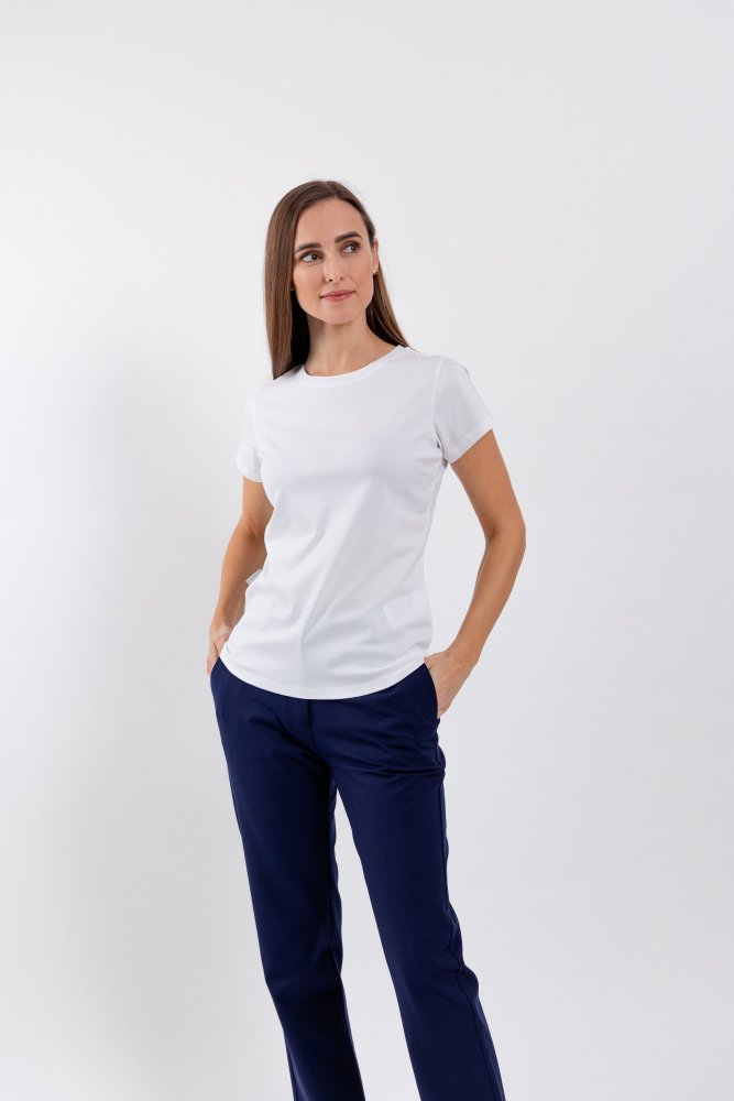 Dámské Tričko S Kulatým Výstřihem Be Lenka Essentials - White M White