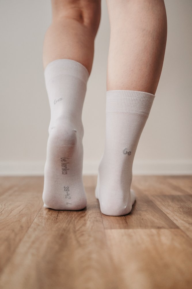 Barefoot Socks - Crew - Essentials - White 35-38 White