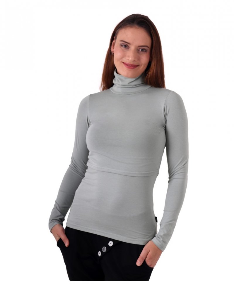 Col roulé d'allaitement Kateřina, olive L/XL