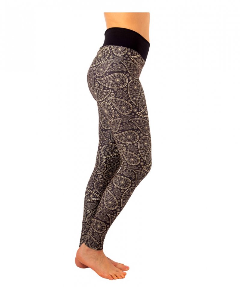 Leggings taille haute pour femmes, paisley M – Image 4