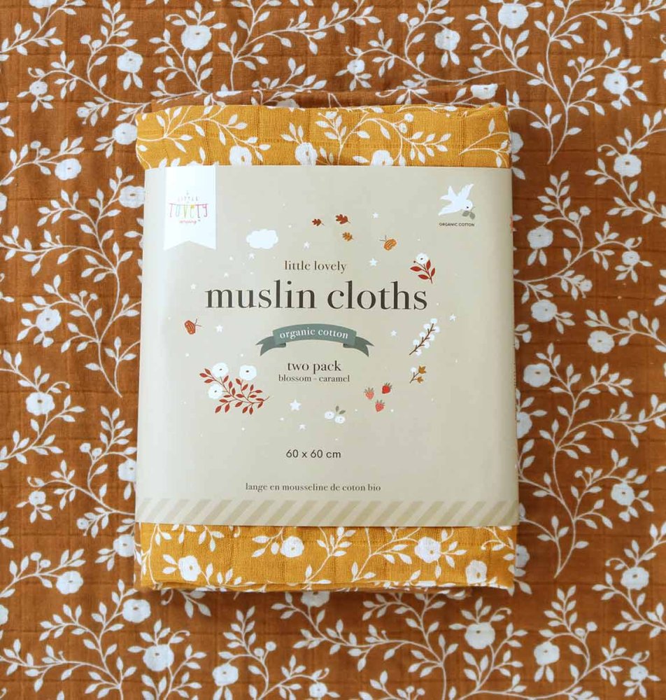 A Little Lovely Company - Mussola, blossom - caramel - 2 pz - immagine 5