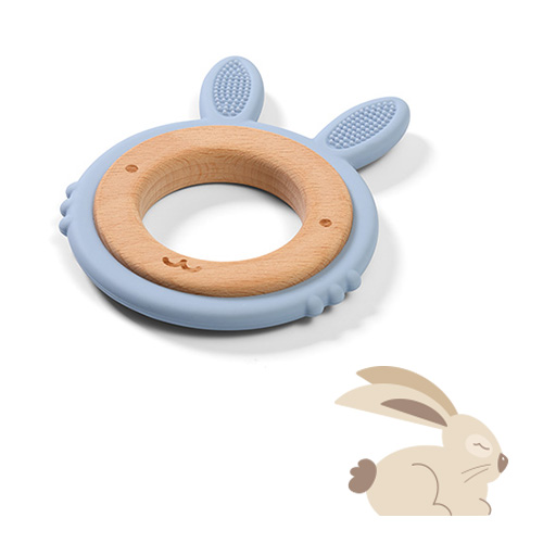 Massaggiagengive in legno e silicone BABYONO Bunny - immagine 5