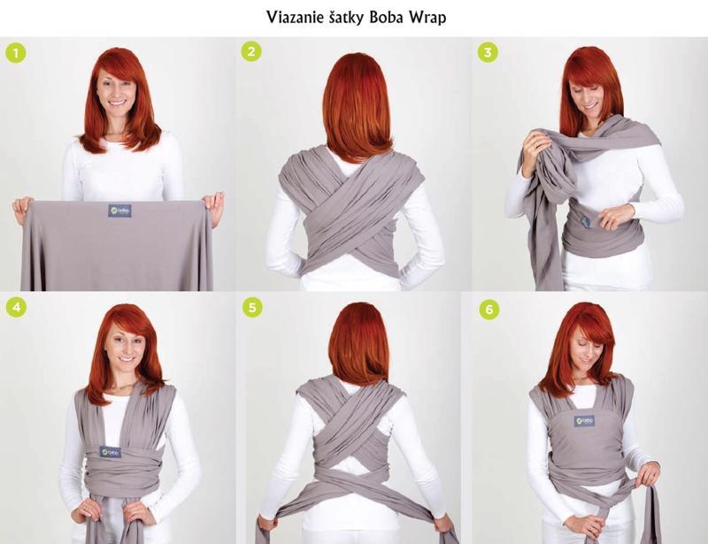 BOBA Marsupio/fascia Classic Wrap Organic - Dark Gray - immagine 5