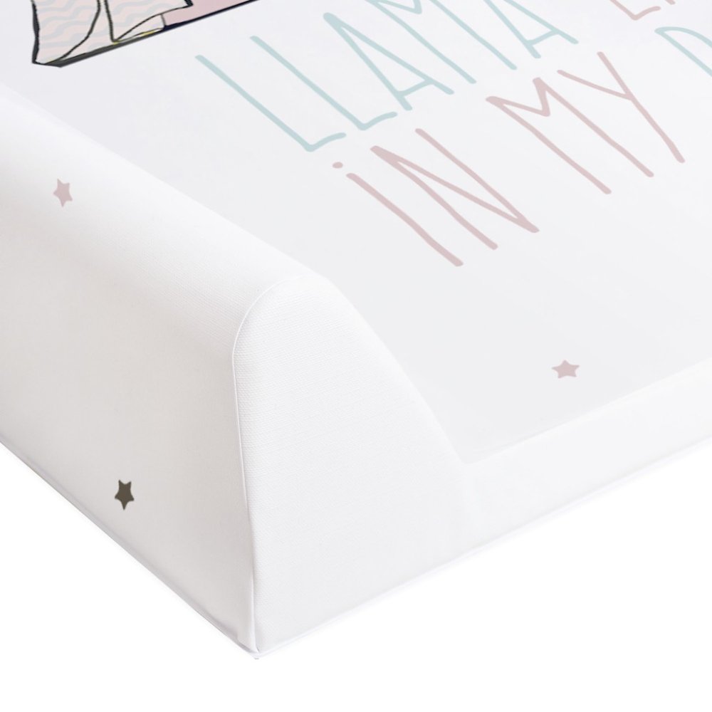 CEBA Materassino fasciatoio a 2 lati con piano rigido (50x70) Comfort Lolly Polly Lama - immagine 3