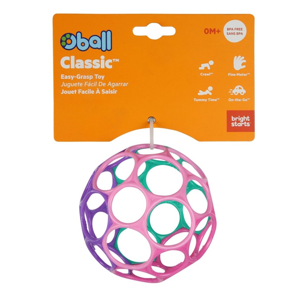 OBALL Giocattolo Oball™ Classic 10 cm rosa/viola 0m+AQUAINT Acqua detergente 100% ecologica 50 ml - immagine 4