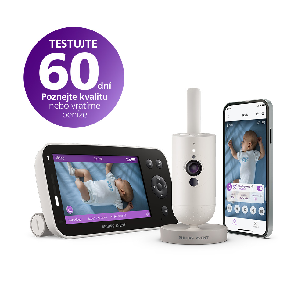 Babyphone connecté Philips AVENT Premium avec traduction des pleurs, suivi du sommeil et de la respiration SCD971
