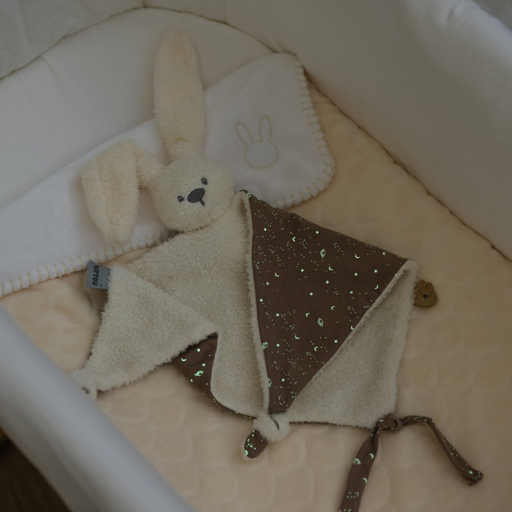 NATTOU Przytulanka maxi Lapidou Teddy Glow waniliowy 65 x 40 cm, 0 m+ - obrazek 3