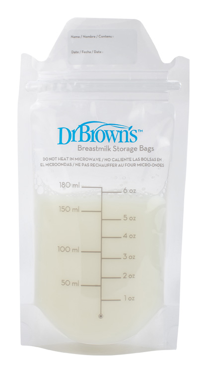 DR.BROWN'S Sachets de conservation de lait maternel 180 ml, 25 pièces