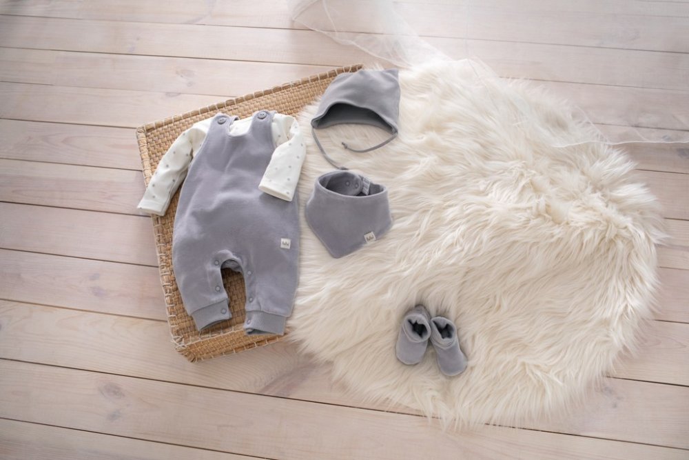 PINOKIO Pantalon à bretelles HELLO UNI gris taille 62 – Image 4