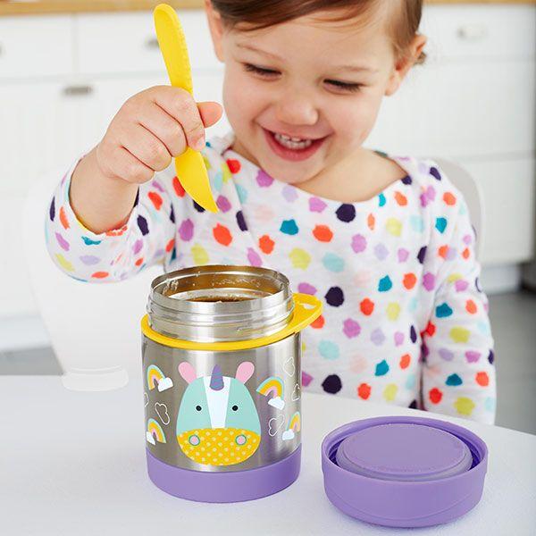 SKIP HOP Zoo Thermos pour aliments avec cuillère/fourchette Licorne 325 ml, 3+ + AQUAINT 500 ml – Image 4