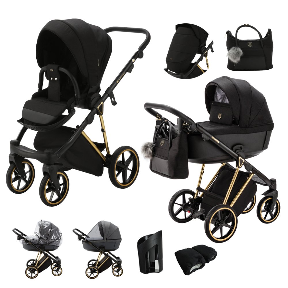 ADAMEX Poussette combinée Belissa Special Edition Black/Gold
