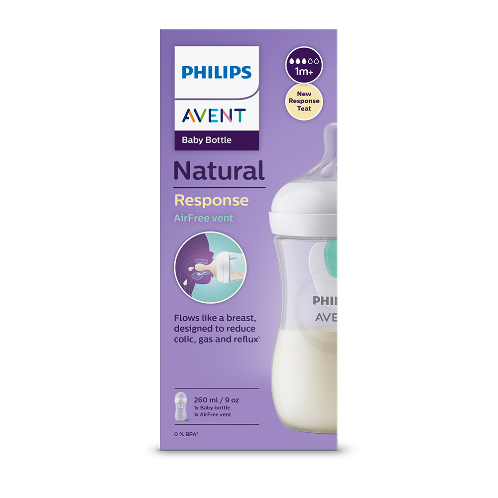 Philips AVENT Natural Response cumisüveg AirFree szeleppel 260 ml, 1 hónapos kortól + PETITE&MARS ajándék tálka 6 hónapos kortól - Image 4