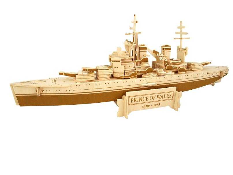 Woodcraft Puzzle 3D in legno nave da battaglia Prince of Wales