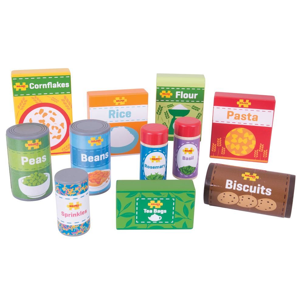 Bigjigs Toys Ensemble d'aliments de longue conservation